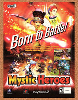 Mystic Heroes PS2 Original 2003 Ad Authentic Koei Video Game Promo Wall Art
