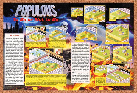 1992 Populous SNES Original Advertisement / Retro Promo vr1