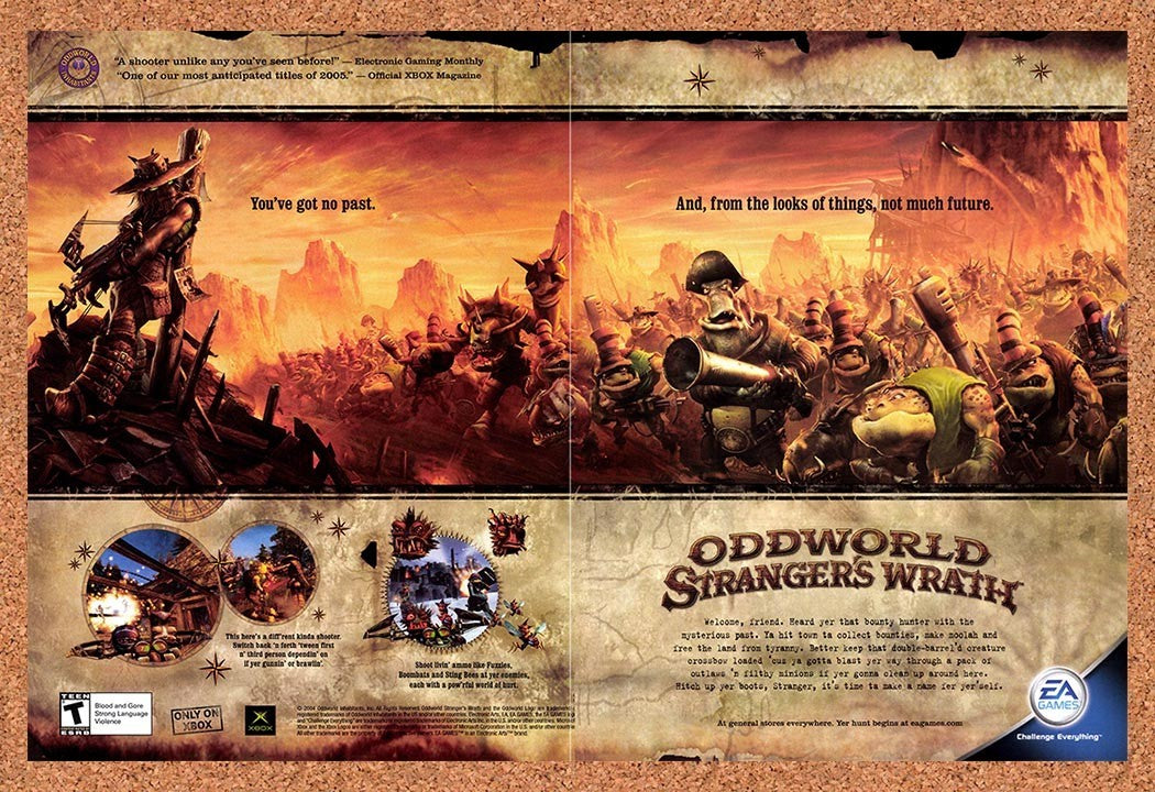 2005 Oddworld Stranger's Wrath Xbox Original Advertisement / Retro Promo v1