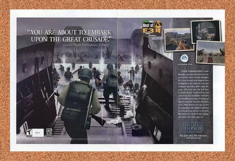 Medal Of Honor Allied Assault PC Original 2004 Ad Authentic WW2 Video Game Promo