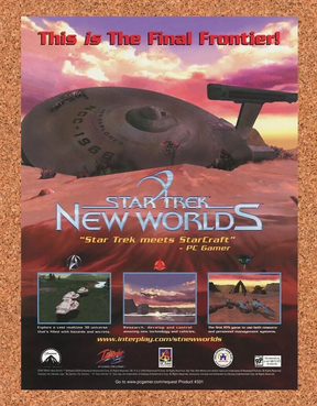 Star Trek New Worlds PC Original 2002 Ad Authentic Interplay Video Game Promo