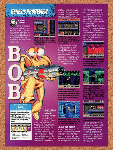 1993 BOB Genesis Original Advertisement / Retro Promo vr1