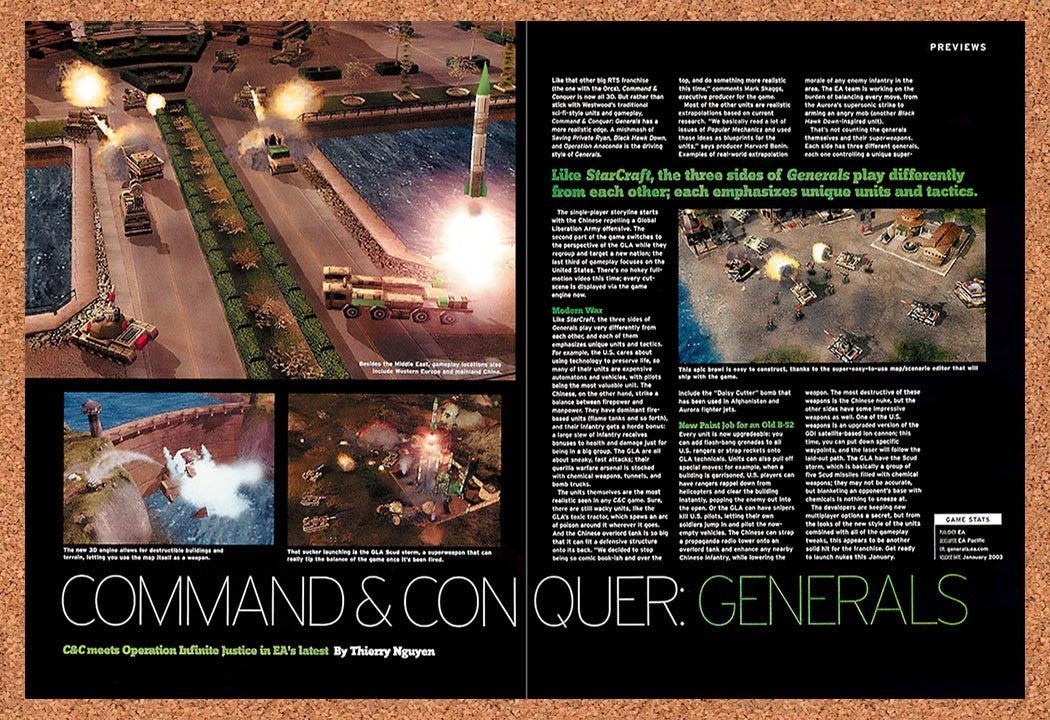 2002 Command & Conquer Generals PC Original Advertisement / Retro Promo vr4