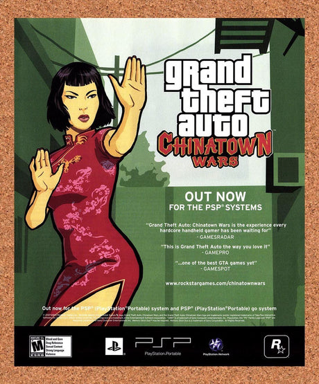 2009 Grand Theft Auto Chinatown Wars PSP Original Advertisement / Retro Promo v1