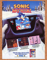 Sonic Triple Trouble Game Gear Original 1994 Ad Authentic Sega Game Art Promo