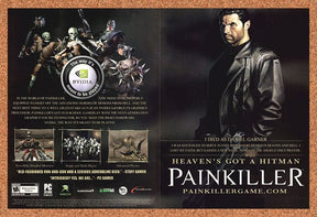 Painkiller Xbox Original 2003 Print Ad Authentic NVidia Video Game Art Promo