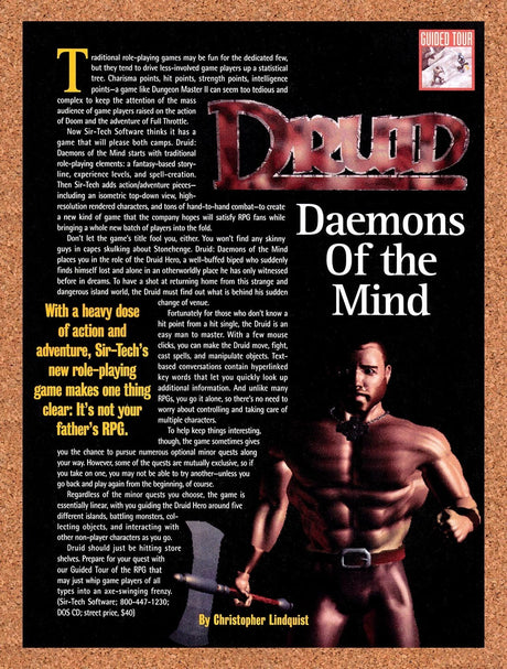 1996 Druid Daemons Of The Mind PC Original Advertisement / Retro Promo v2