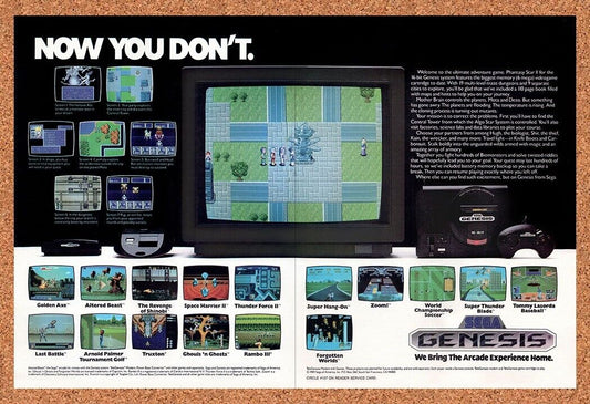 Sega Genesis Original 1989 Vintage Ad - Video Game Console Promo