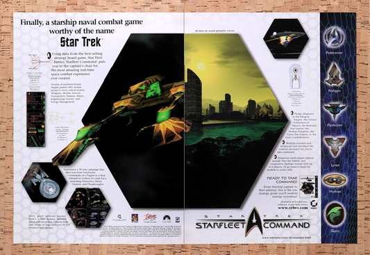 1998 Star Trek Starfleet Command Lyran Tiger Heavy Cruiser Original Ad v2