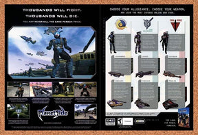 PlanetSide PC Original 2005 Ad Authentic Sony MMO Shooter Video Game Promo