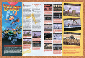 Rocket Knight Adventures Genesis Original 1993 Vintage Ad - Game Preview Promo