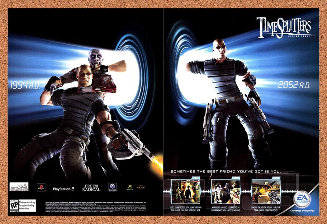2005 TimeSplitters 1 Future Perfect GameCube Original Advertisement / Promo v2