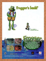 Frogger 1 PS2 Original 2003 Print Ad Authentic Konami Video Game Art Promo