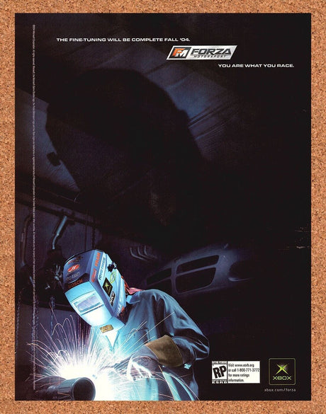 Original 2004 Forza Motorsport Xbox Vintage Print Ad - Video Game Promo Wall Art