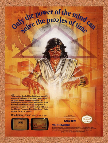1990 Daedalian Opus NES Original Advertisement / Retro Promo v1