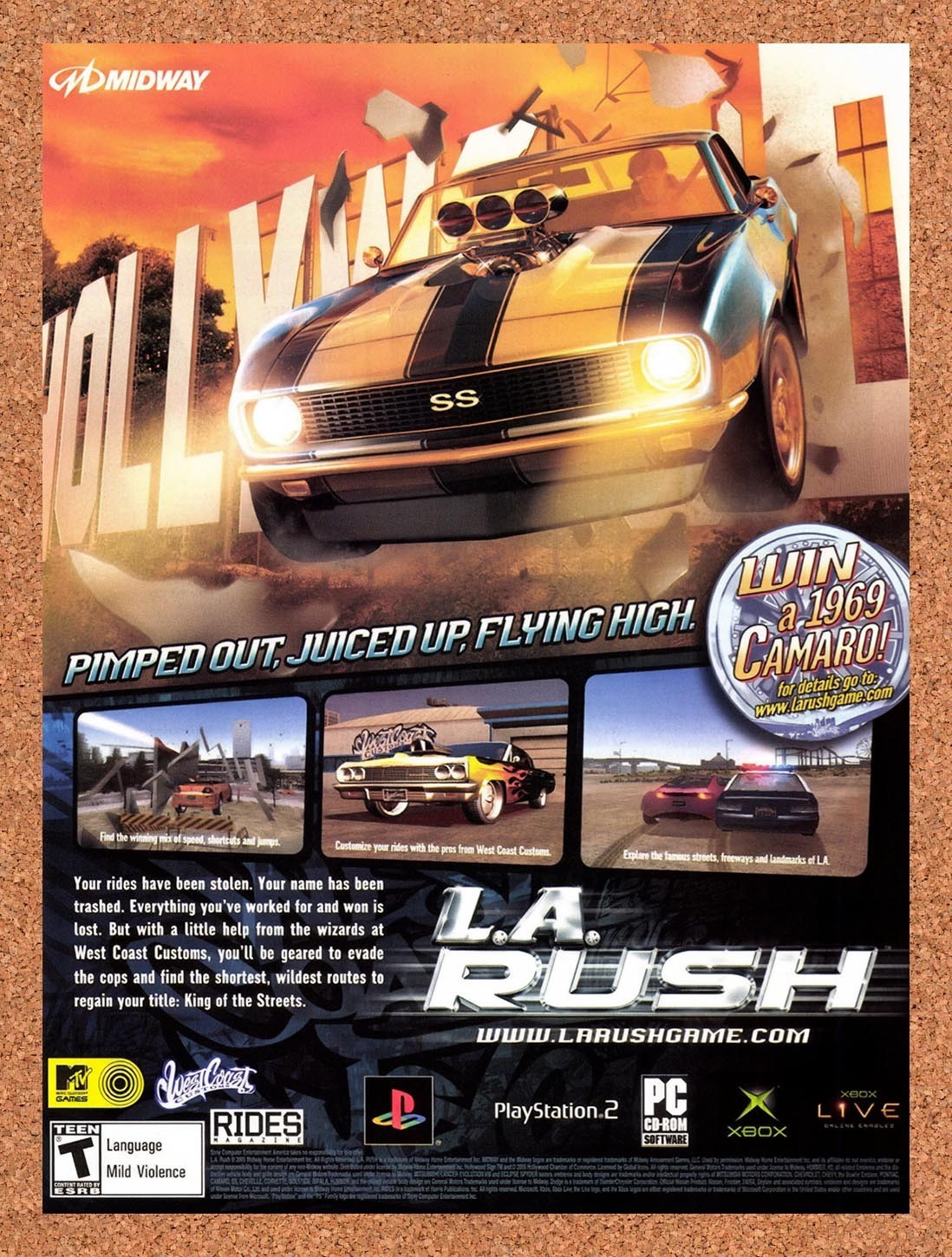2005 LA Rush Xbox Original Advertisement / Retro Promo v1