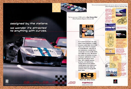 1999 Ridge Racer Type 4 PS1 Original Advertisement / Retro Promo v3
