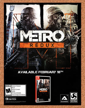 Metro Redux Switch Original 2020 Ad - Video Game Display Promo