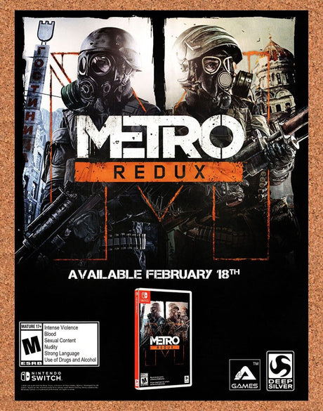 Metro Redux Switch Original 2020 Ad - Video Game Display Promo