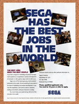 1994 Sega Jobs Hiring Original Advertisement / Retro Promo v1