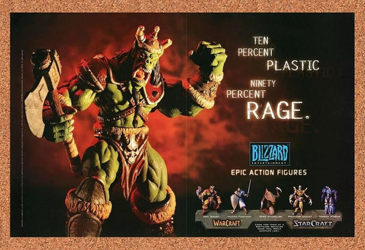 Blizzard WarCraft Figures Original 1998 Ad Starcraft Action Figures Promo