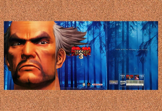 1997 Tekken 3 Sears Funtronics Rebate Original Advertisement / Retro Wall Art v1