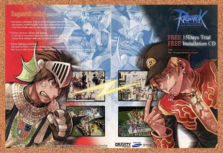 Ragnarok Online PC Original 2006 Ad Authentic MMO Video Game Promo Art v1