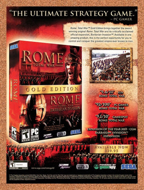 2006 Rome Total War Gold Edition PC Original Advertisement / Retro Promo v1