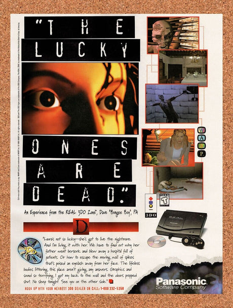 1995 D 3DO Original Advertisement / Retro Wall Art v1