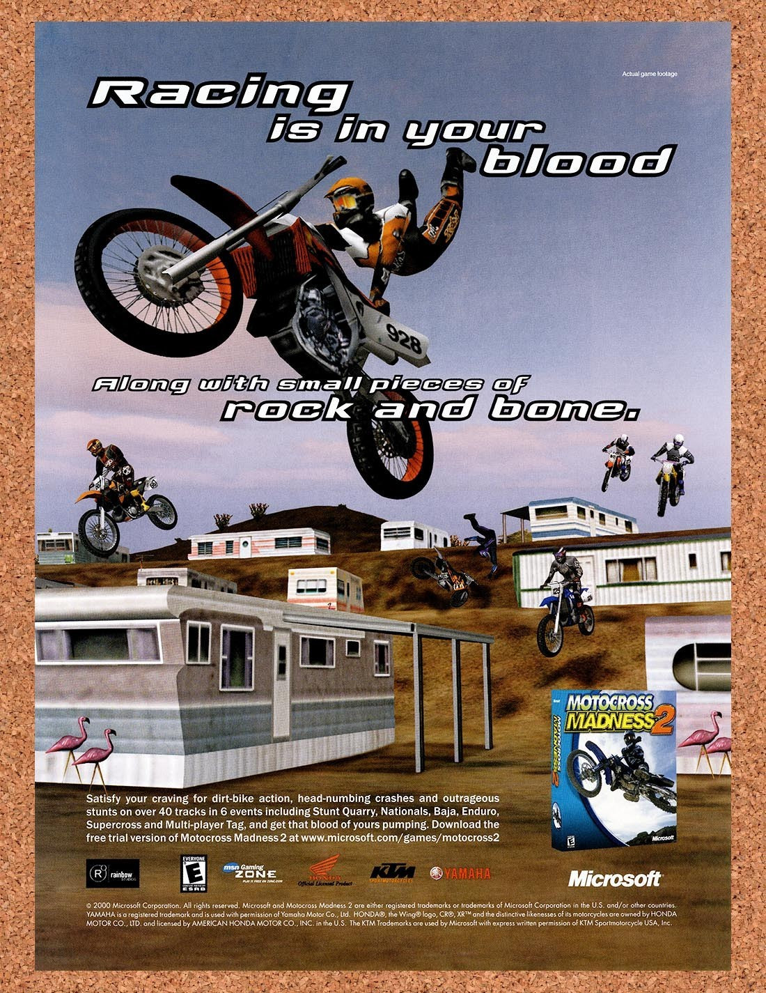 2000 Motocross Madness 2 PC Original Advertisement / Retro Promo v1