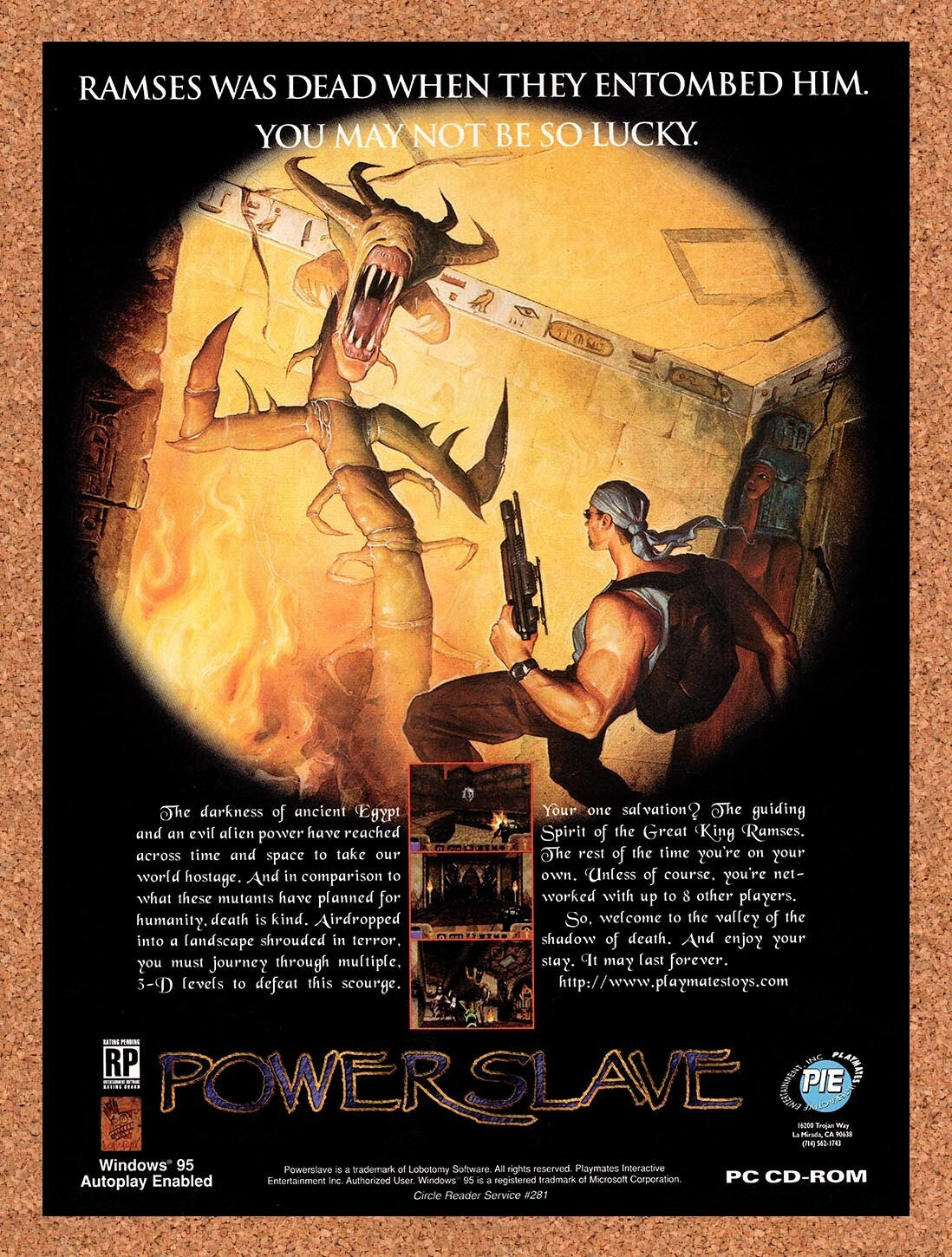 1996 Powerslave PC Original Advertisement / Retro Wall Art v1