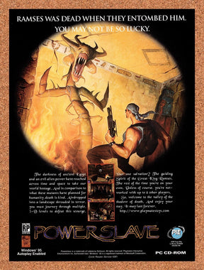 1996 Powerslave PC Original Advertisement / Retro Wall Art v1