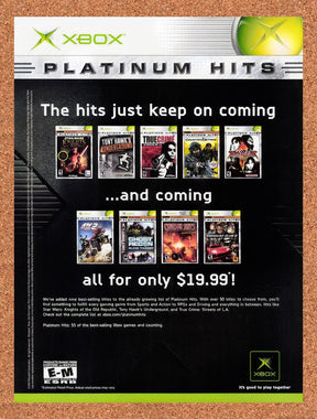 2004 Microsoft Xbox Games Platinum Hits Original Advertisement / Retro Promo v5