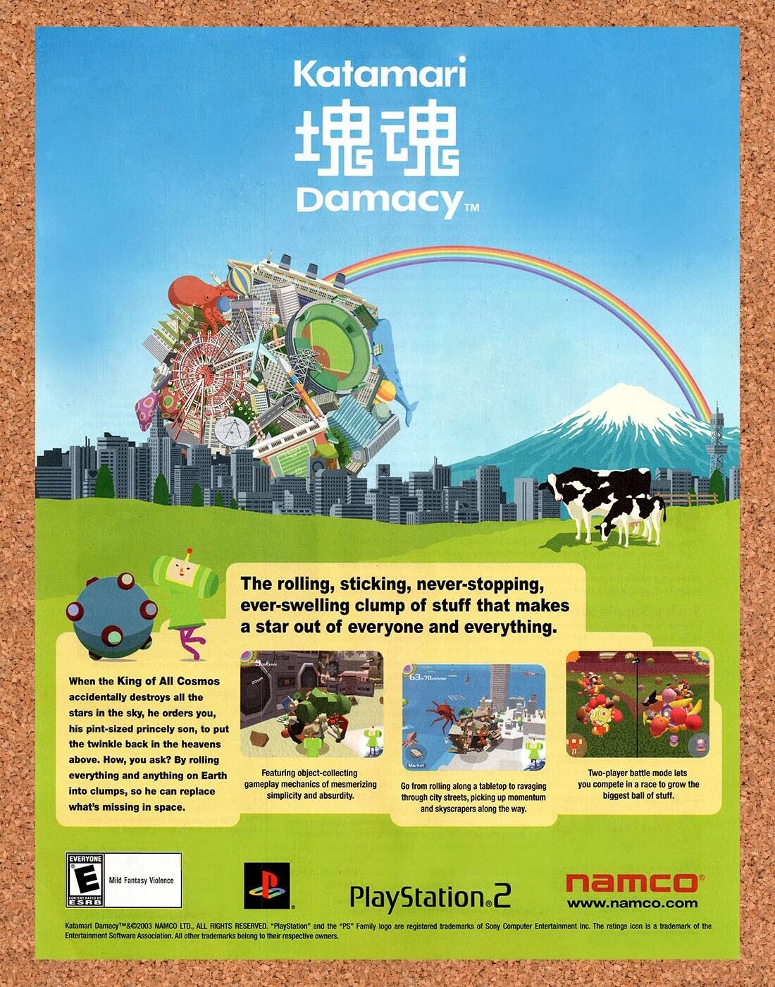 Katamari Damacy PS2 Original 2004 Vintage Ad - Video Game Promo