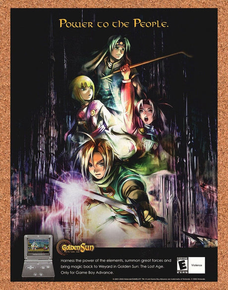 Original 2004 Golden Sun The Lost Age DS Ad - Nintendo Video Game Promo