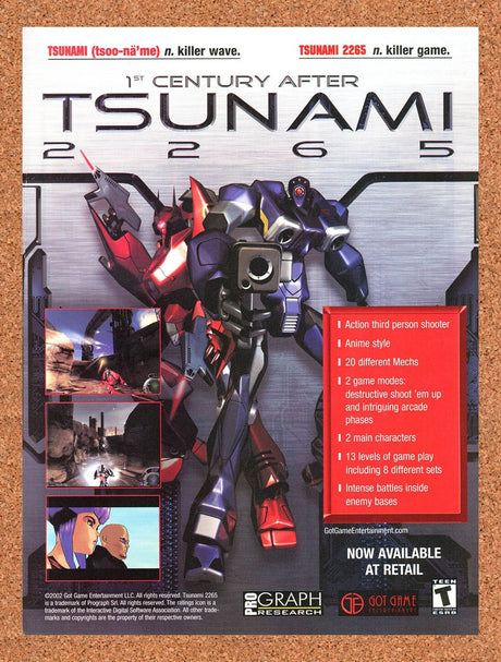 2002 1st Century After Tsunami 2265 PC Original Ad / Retro Wall Art v1
