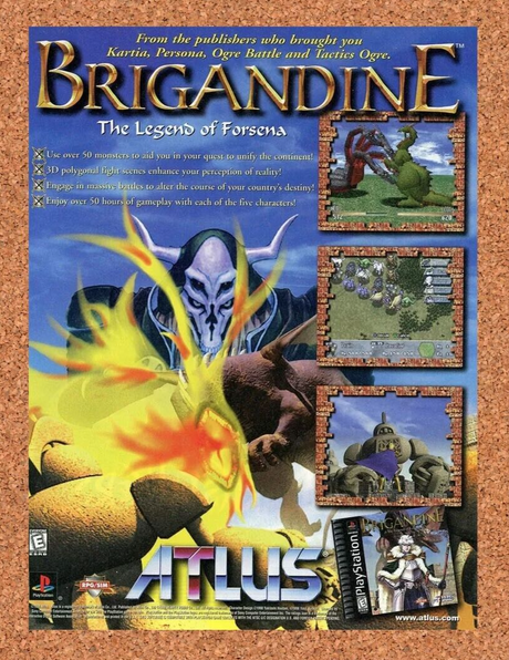 Brigandine PS1 Legend Of Forsena Original 2006 Ad Authentic Video Game Promo