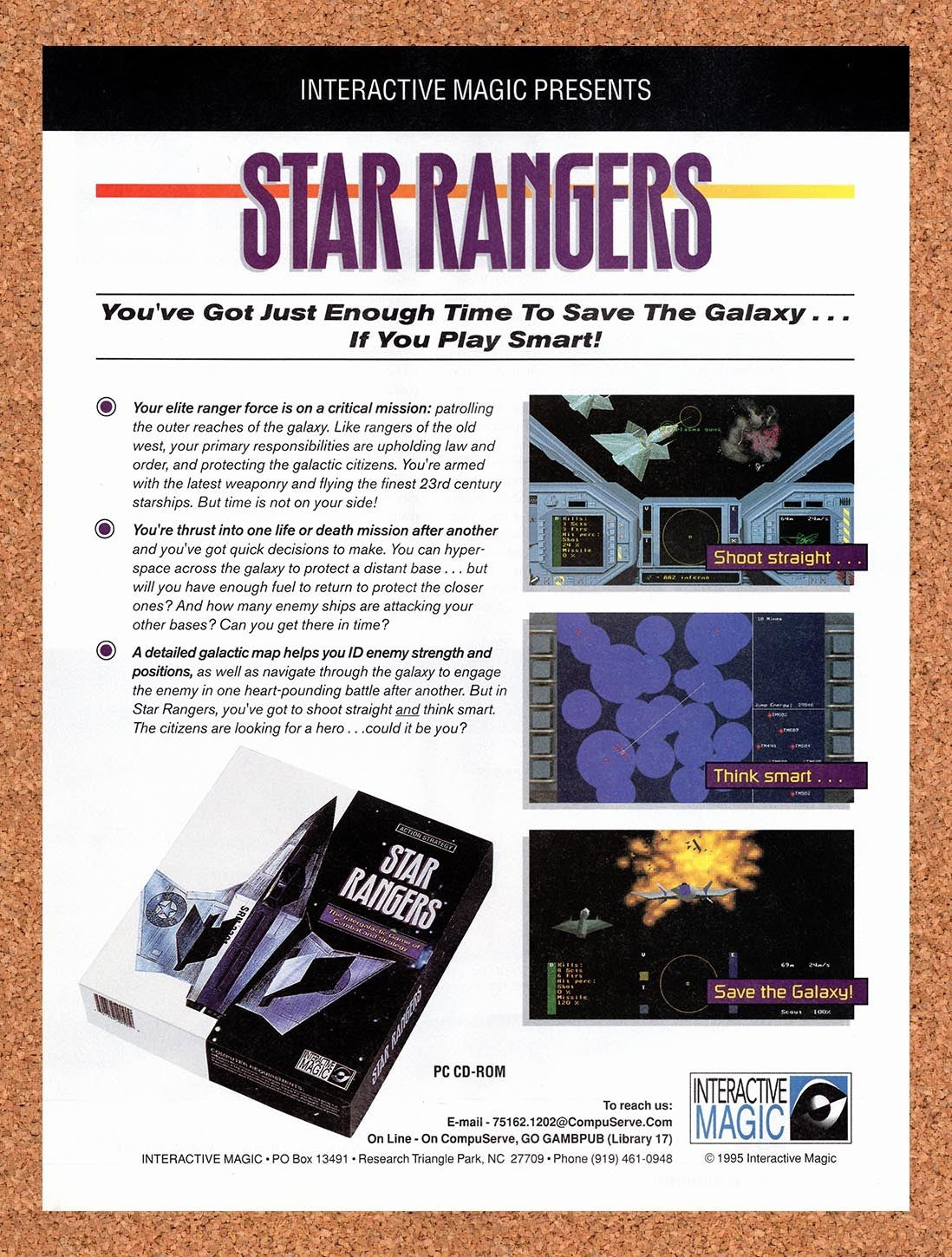 1996 Star Rangers PC Original Advertisement / Retro Promo v1