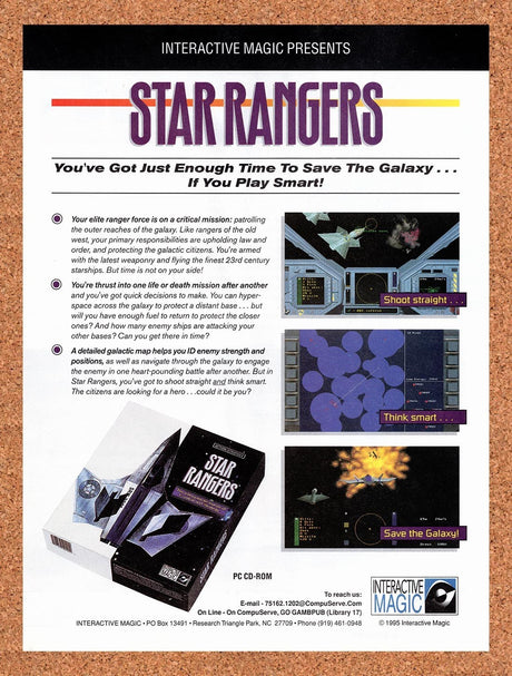1996 Star Rangers PC Original Advertisement / Retro Promo v1