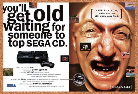 1995 Sega CD Console Original Advertisement / Retro Wall Art v7