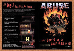 1996 Abuse PC Original Advertisement / Retro Wall Art v1