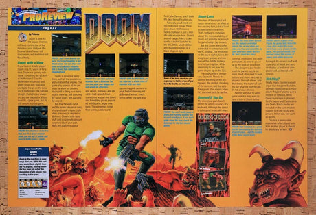 1995 Doom Jaguar Original Advertisement / Retro Wall Art v10