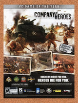 Company Of Heroes PC Original 2009 Ad Authentic THQ Video Game WWI RTS Promo