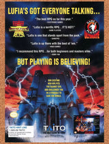 Lufia Fortress of Doom SNES Original 1995 Ad Authentic Nintendo Promo v2