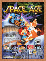 1995 Space Ace Sega CD Original Advertisement / Retro Wall Art v4