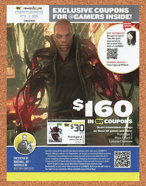 Prototype 2 PS3 Original 2014 Ad Authentic Best Buy Rebate Video Game Promo