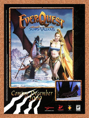 2000 EverQuest Scars Of Velious PC Original Advertisement / Retro Promo v2