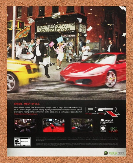 Project Gotham Racing PGR 3 Xbox Original 2005 Ad Authentic Video Game Promo