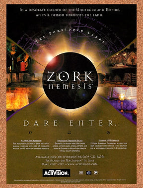 1996 Zork Nemesis PC Original Advertisement / Retro Promo v3