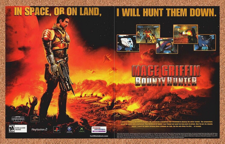 Mace Griffin Bounty Hunter Original 2003 Print Ad Authentic Video Game Art Promo